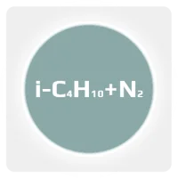 Калибровочная газовая смесь: ИЗОБУТАН (i-C4H10) 10 % + АЗОТ (N2) ост. в баллоне 10 л. Сталь, вентиль Латунь